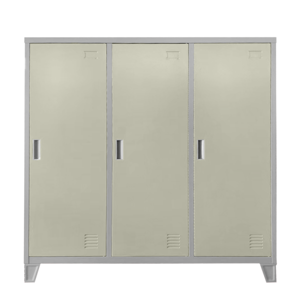 Метален шкаф Carmen CR-1605-3 JZ - сив / бежов
