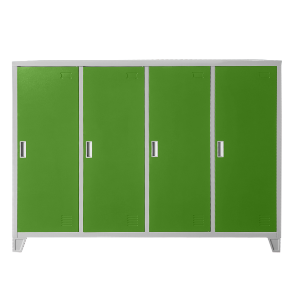 Метален шкаф Carmen CR-1605-4 JZ - Сив / зелен