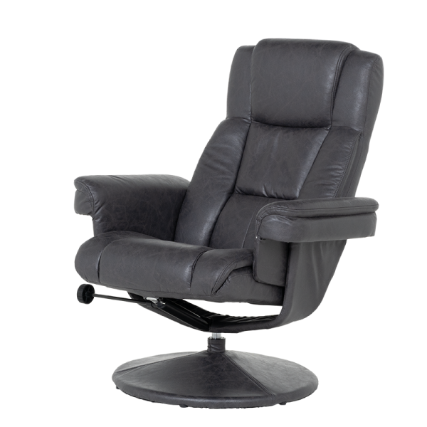 Кресло с табуретка JACKY - тъмносив