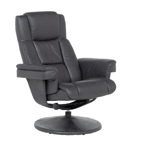 Кресло с табуретка JACKY - тъмносив