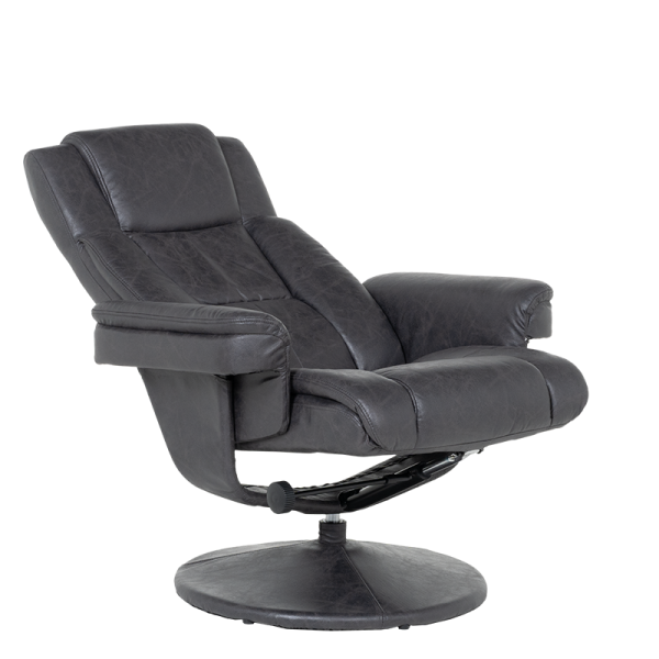 Кресло с табуретка JACKY - тъмносив