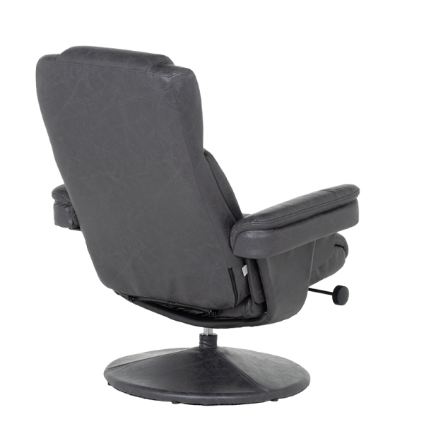 Кресло с табуретка JACKY - тъмносив