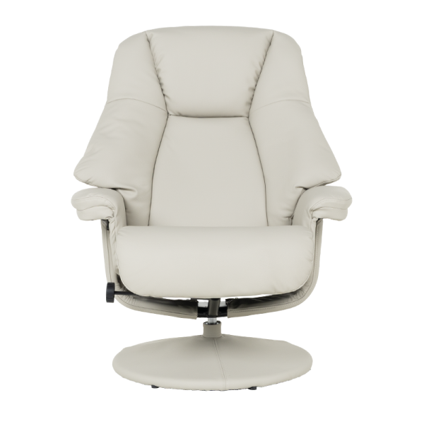 Кресло с табуретка ANA - светлосиво