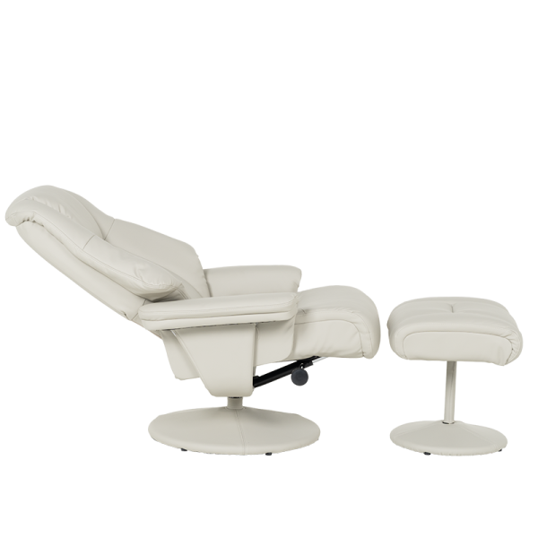 Кресло с табуретка ANA - светлосиво