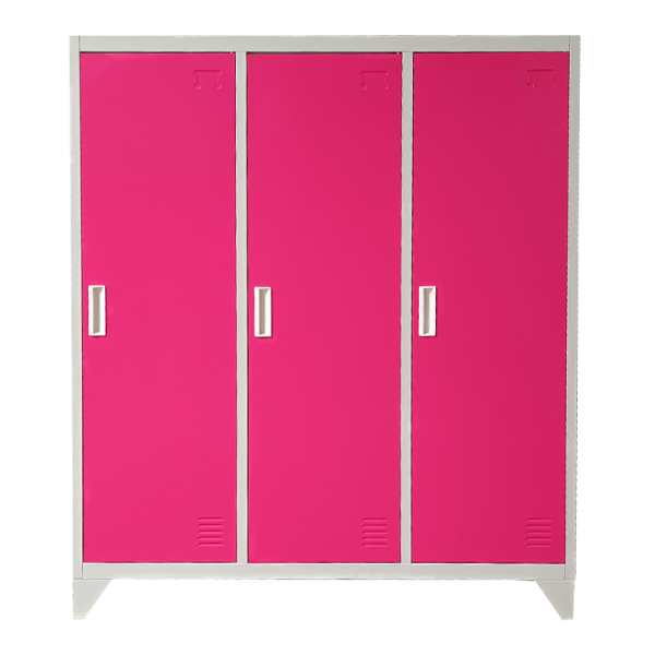 Метален шкаф Carmen CR-1603 KZ - Сив / розов