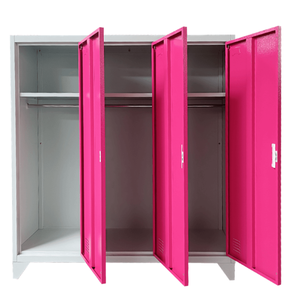 Метален шкаф Carmen CR-1603 KZ - Сив / розов