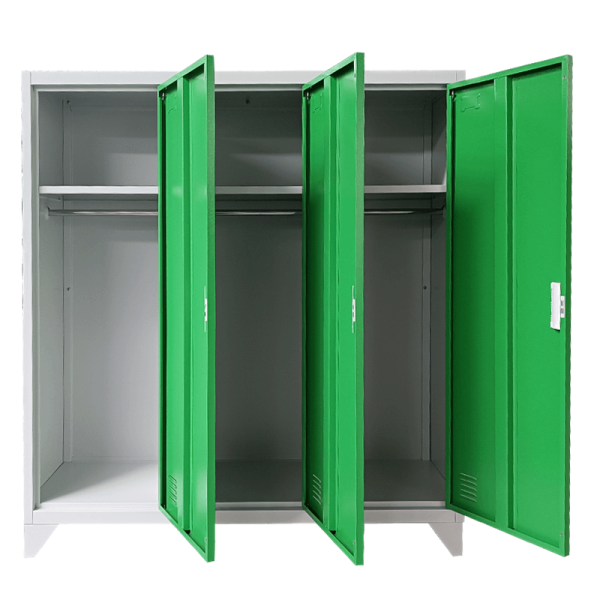 Метален шкаф Carmen CR-1603 KZ - Сив / зелен