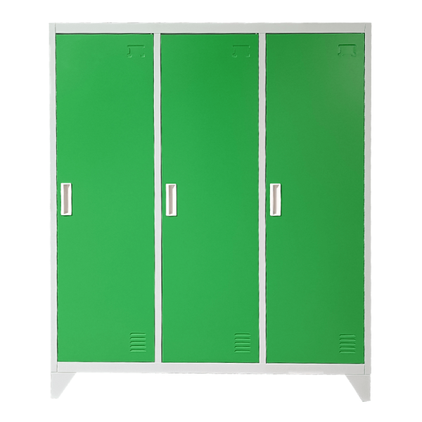 Метален шкаф Carmen CR-1603 KZ - Сив / зелен