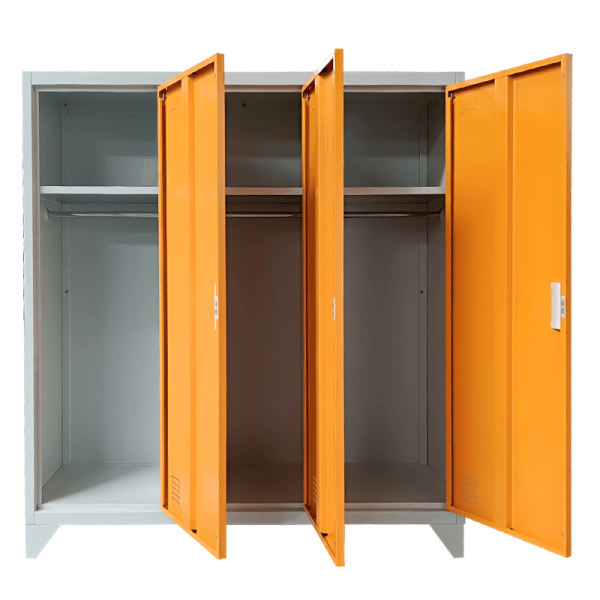 Метален шкаф Carmen CR-1603 KZ - Сив / оранжев