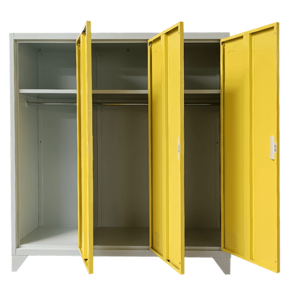 Метален шкаф Carmen CR-1603 KZ - Сив / жълт