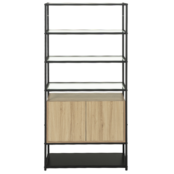 Етажерка HALMSTAD - бук-черен