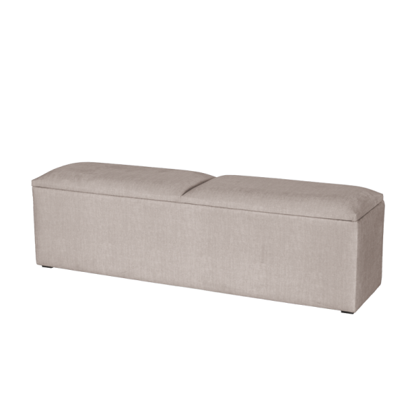 Тапицирана пейка с ракла за спалня PUZZLE 180x200 - бежов 03