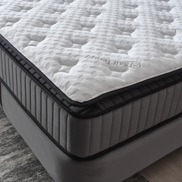 Тапицирана спалня с матрак FALLONE 140 x 200 - тъмно сив 32