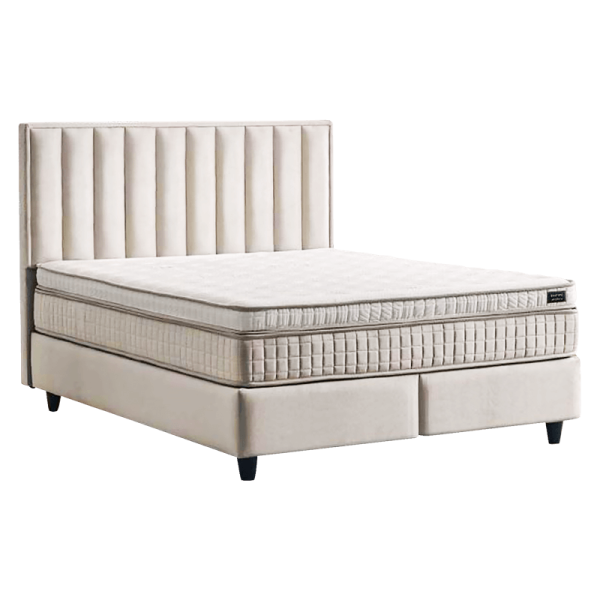 Тапицирана спалня с матрак PERRY LUX 160 x 200 - крем 01
