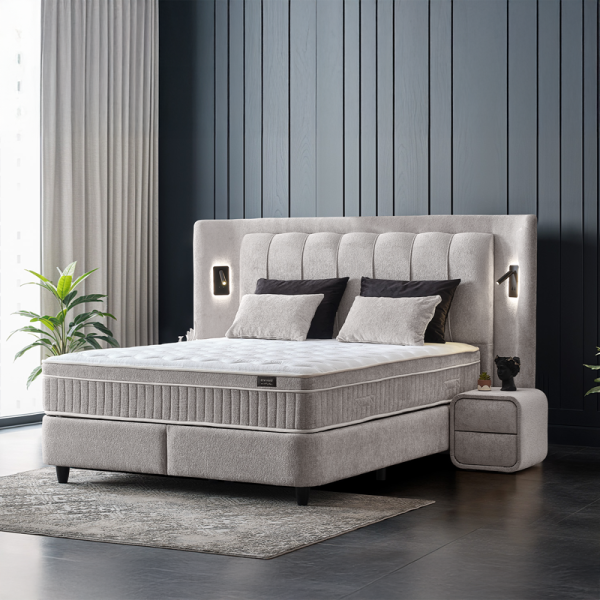 Тапицирана спалня с матрак JULIE 180 x 200 - Перла SY