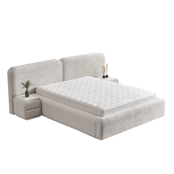 Тапицирана спалня с матрак MYKONOS 160 х 200 - перла SY