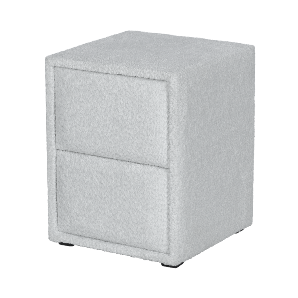 Нощно шкафче за спалня PAROS - сребърен AN