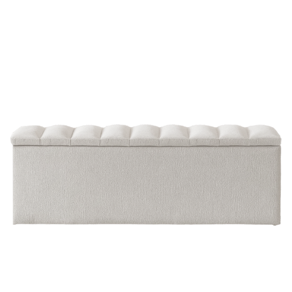 Тапицирана пейка с ракла за спалня FLORIDA -160 x 200 - крем 01