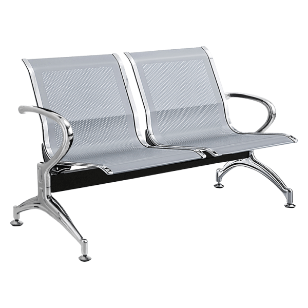 Посетителска пейка с 2 места Carmen CR-1030-2 - сребърна
