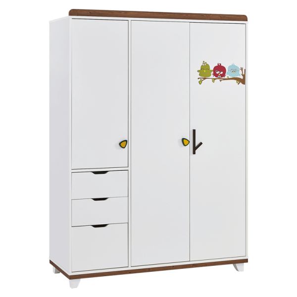 Трикрилен детски гардероб KAKULE