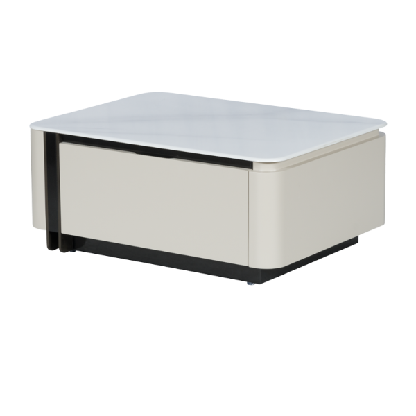 Холна маса ELGIN - бял-капучино