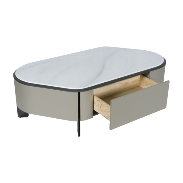 Холна маса PALMER - бял-капучино