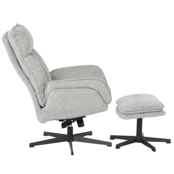 Кресло с табуретка ANDREA - светлосиво