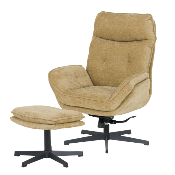 Кресло с табуретка ANDREA - горчица