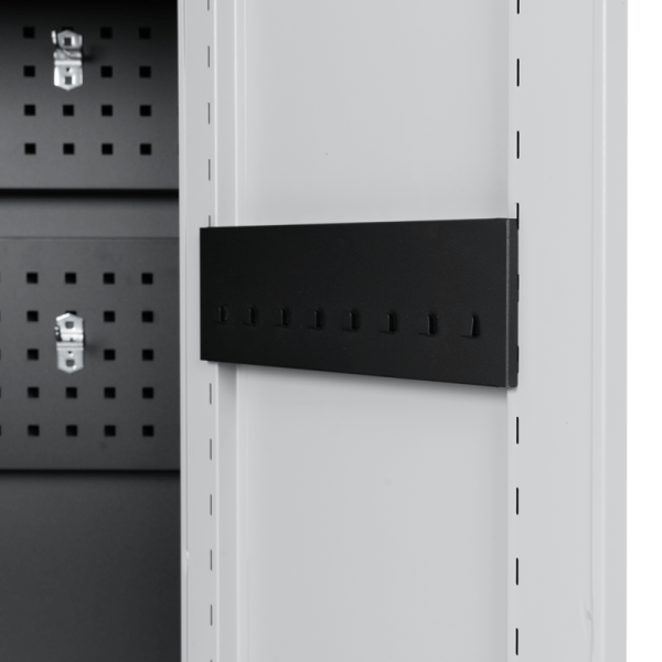 Метален шкаф за инструменти Carmen CR-1226 L SAND - черен-сребърен