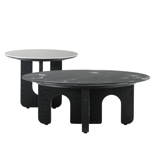 Комплект холни маси BALDER - черен-бял