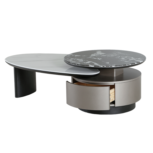 Холна маса BAKER - черен-бял