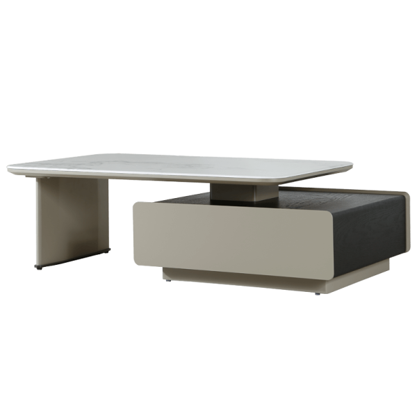 Холна маса ALIVIA - бял-капучино