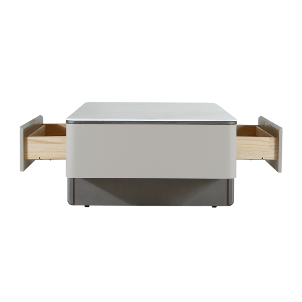 Холна маса FLINT - бял-капучино