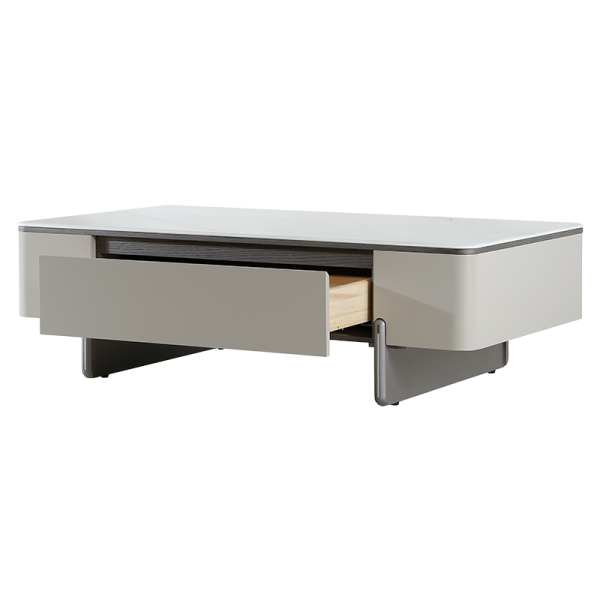 Холна маса FLINT - бял-капучино