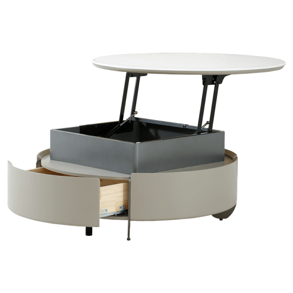 Холна маса TARIA - бял-капучино