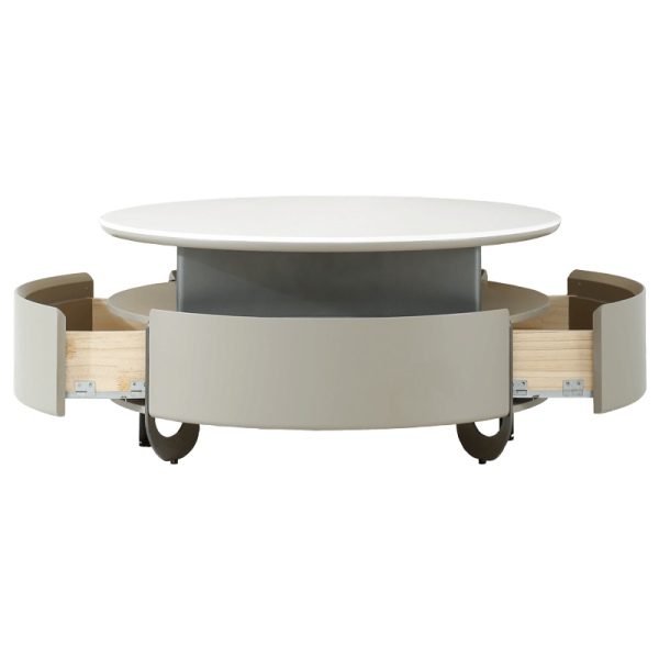 Холна маса TARIA - бял-капучино