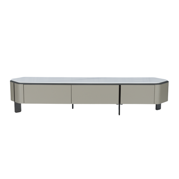 ТВ шкаф TATUM - бял-капучино