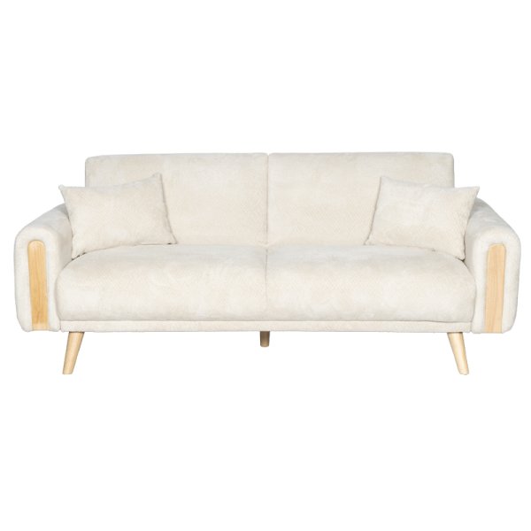 Разтегателен диван - тройка GOMA - бял E26