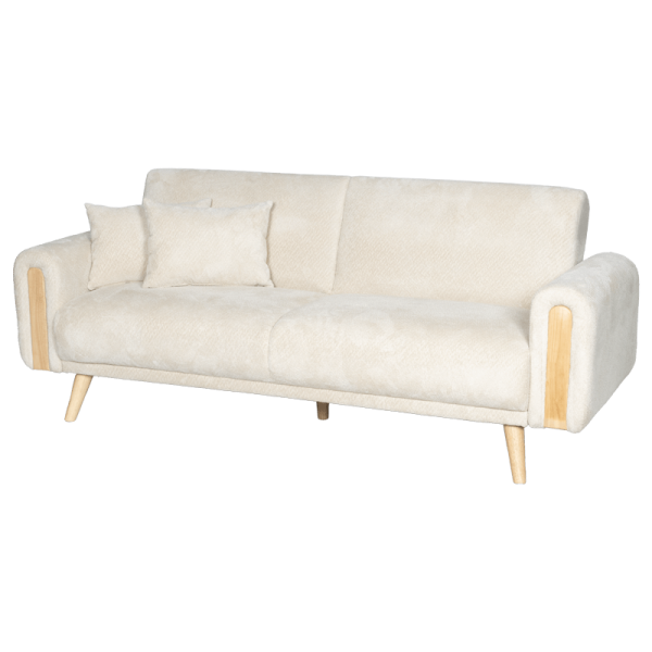 Разтегателен диван - тройка GOMA - бял E26