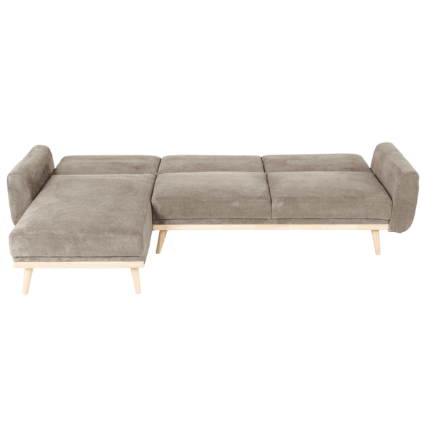 Ъглов разтегателен диван VIVI - кафяв V38