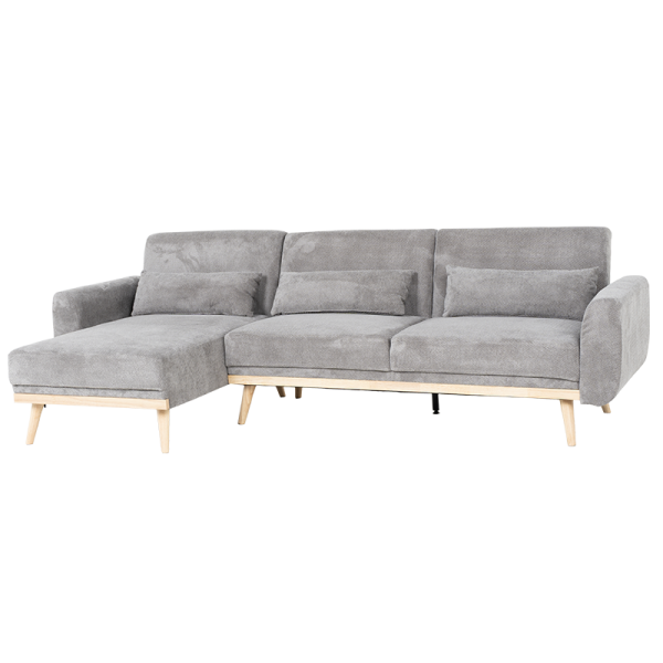 Ъглов разтегателен диван VIVI - сив V11