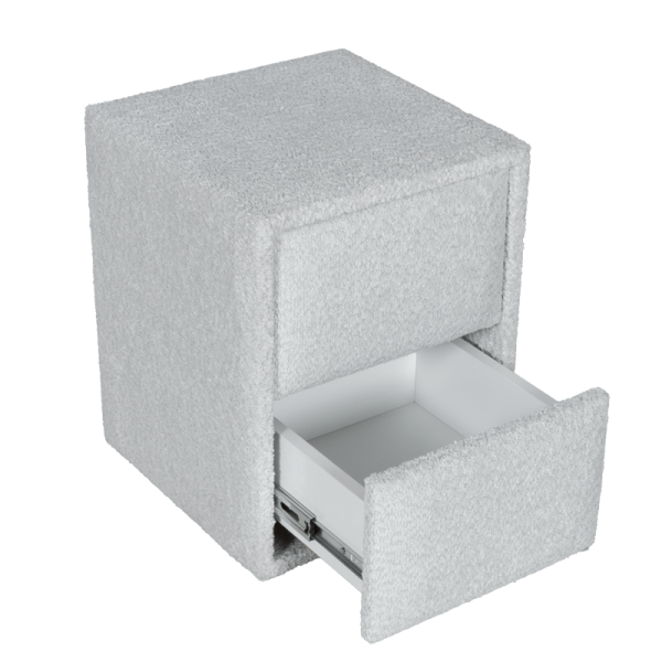 Нощно шкафче за спалня CANCUN - сребърен AN