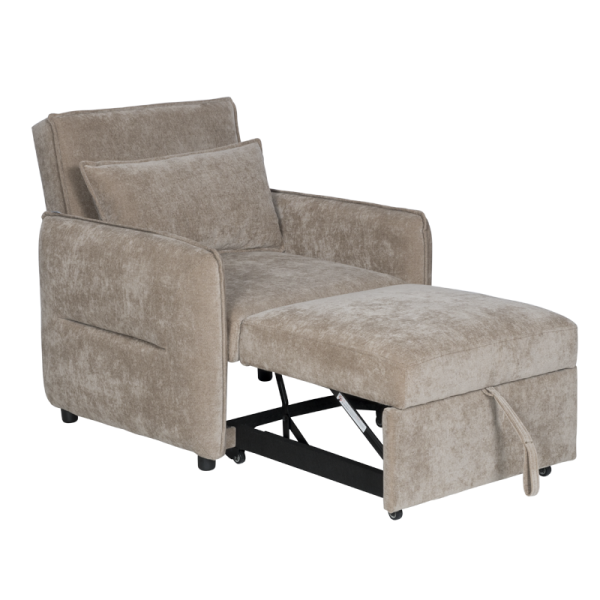 Разтегателен фотьойл AKETI - бежов М34