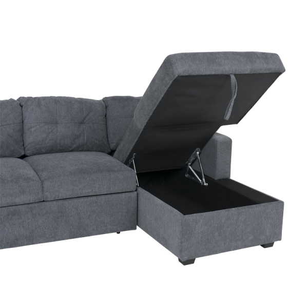 Ъглов разтегателен диван IKELA - сив