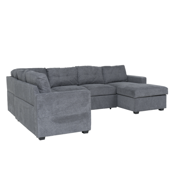 Ъглов разтегателен диван IKELA - сив