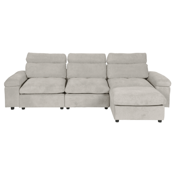 Ъглов диван POKO - шампанско C02