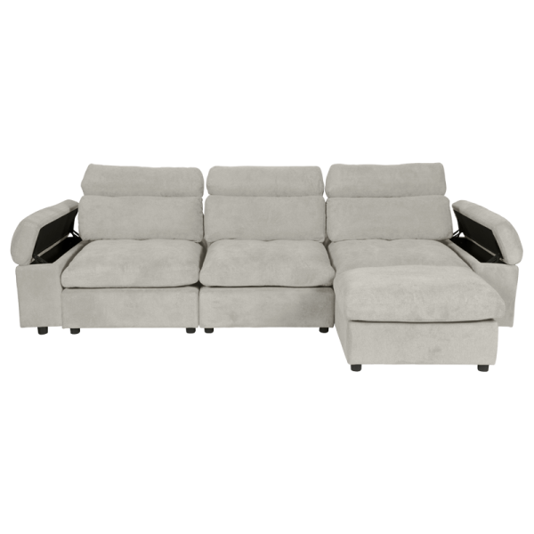 Ъглов диван POKO - шампанско C02