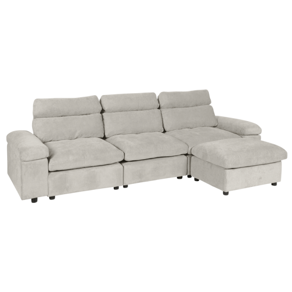 Ъглов диван POKO - шампанско C02