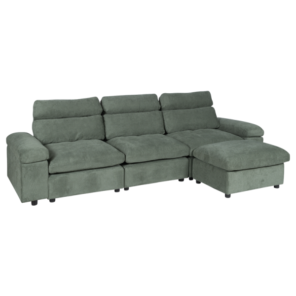 Ъглов диван POKO - зелен C08