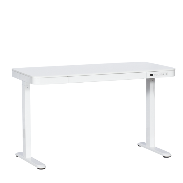 Ергономично регулируемо бюро Carmen CR-118 E - 140 см - бяло